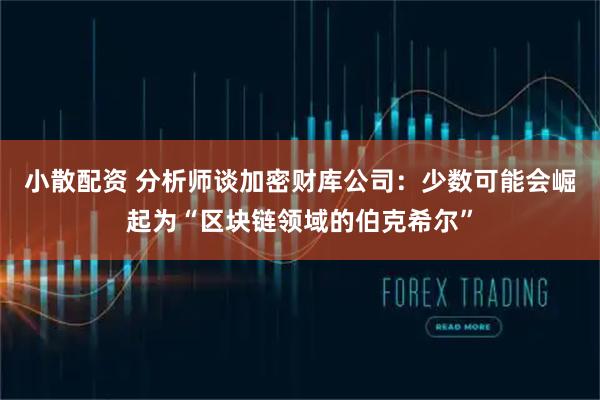 小散配资 分析师谈加密财库公司：少数可能会崛起为“区块链领域的伯克希尔”