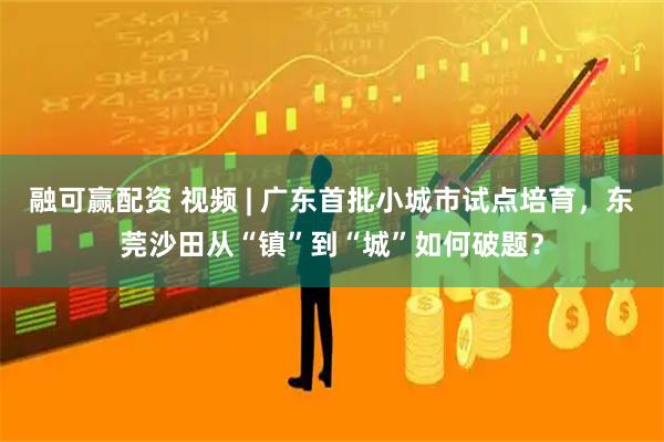 融可赢配资 视频 | 广东首批小城市试点培育，东莞沙田从“镇”到“城”如何破题？